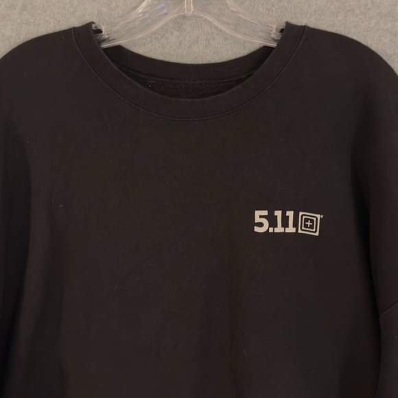 5.11 Tactical Sweatshirt Mens XL Black Crewneck Always Be Ready Logo Pullover - Picture 3 of 8
